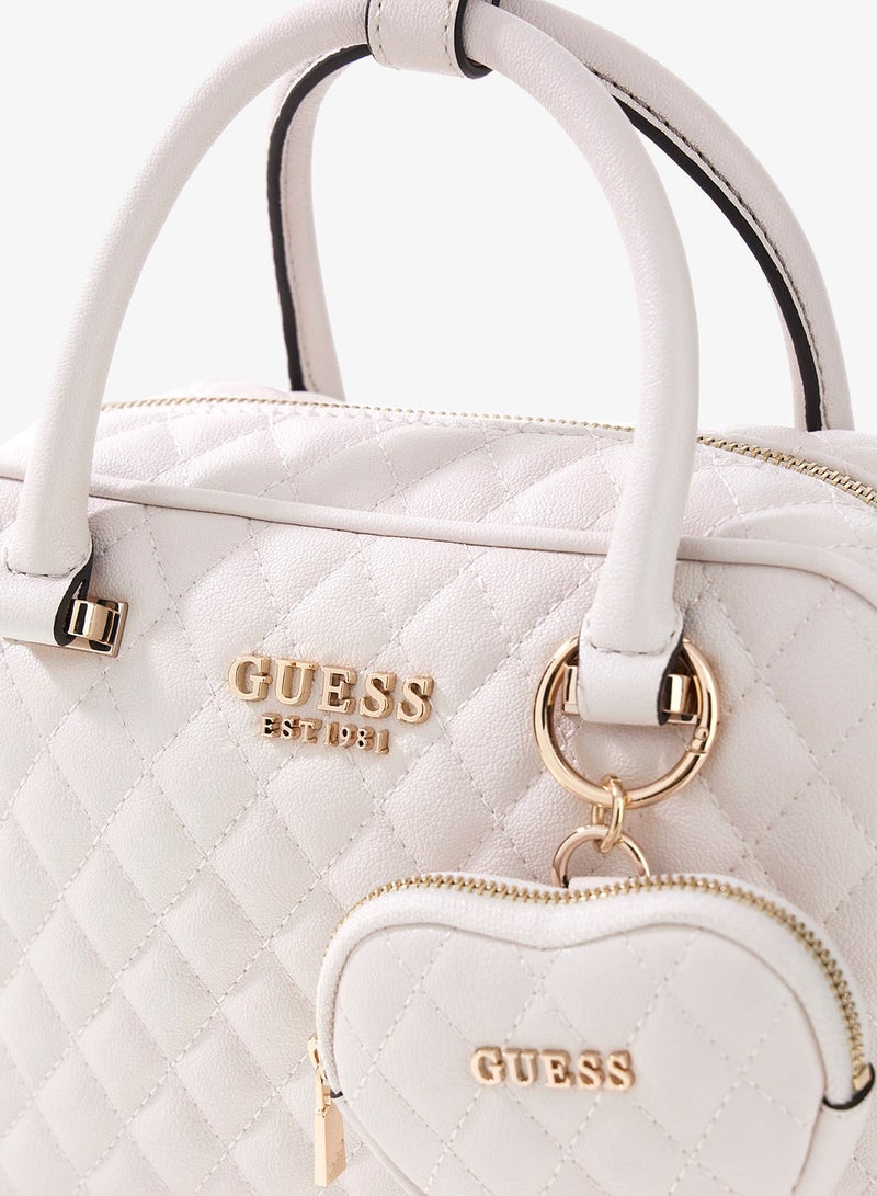 GUESS Atabey Top Handle Box Satchel Bag - Image 3